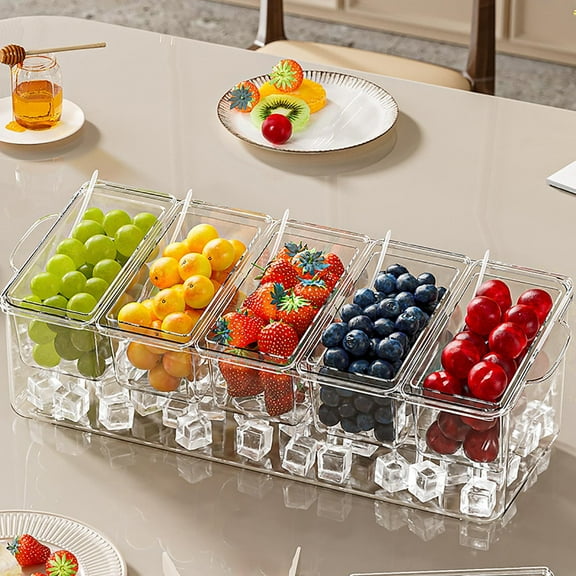 Fruit Storage Box Food Grade Outdoor Picnic Compartment Chilled Box Household Plastic Fresh-keeping Box