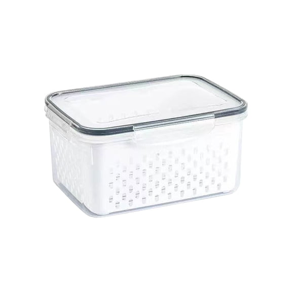 Fruit Storage Container for Fridge, Multi-Functional Sealed and Drainable Kitchen Storage Containers with Lids,Berry Airtight Produce Storage Containers to Keep Fruit and Vegetables Fresh