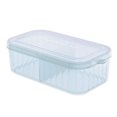 thumbnail image 1 of Fruit Storage Containers, Divided Veggie Tray with Lid, 2 Compartment Snackle Box Container, Clear Refrigerator Organizer Bins Plastic Food Storage Containers for Snack,Fruit,Vegetable,Salad,Meat, 1 of 6