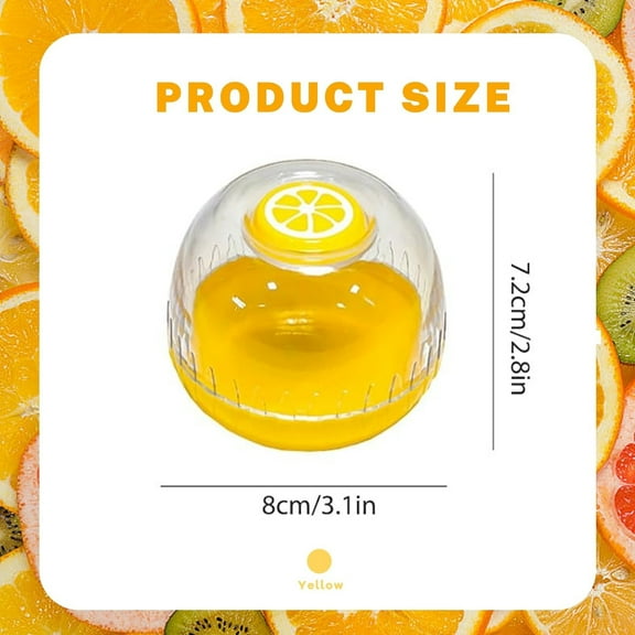 Fruit Storage Containers for Fridge, Lemon Keeper, Lemon Saver Lemon Storage Containers Reusable Lemon Holder Organizer Makes Food Stays Fresh Longer, BPA Free, Yellow