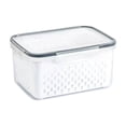 thumbnail image 1 of Fruit Storage Containers for Fridge with Removable Colanders and Lids, 5 in 1 Leakproof Produce Saver Containers for Berry Salad Lettuce Meat Vegetables Keeper Fresh, BPA-free, 29oz, Grey, 1 of 5
