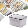 thumbnail image 1 of Fruit Storage Containers for Fridge (with Drain Basket), Leak-Proof Food Containers, BPA-Free, Keep Fruits, Vegetables, Berries, and Meats Fresh for a Long Time, Dishwasher and Microwave Safe, 1 Pcs, 1 of 8