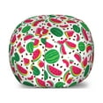 thumbnail image 1 of Fruit Storage Toy Bag Chair, Pattern of Summer Themed Full and Half Watermelons Slices and Kernel's, Stuffed Animal Organizer Washable Bag, Small Size, White Hot Pink and Green, by Ambesonne, 1 of 3