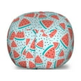 thumbnail image 1 of Fruit Storage Toy Bag Chair, Summer Pattern with Watermelon Slices, Stuffed Animal Organizer Washable Bag, Large Size, Coral Pale Blue, by Ambesonne, 1 of 3
