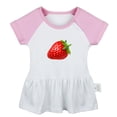 thumbnail image 1 of Fruit Strawberry Pattern Dresses For Baby, Newborn Babies Skirts, Infant Princess Dress, 0-24M Kids Graphic Clothes (Pink Raglan Dresses, 0-6 Months), 1 of 4