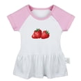 thumbnail image 1 of Fruit Strawberry Pattern Dresses For Baby, Newborn Babies Skirts, Infant Princess Dress, 0-24M Kids Graphic Clothes (Pink Raglan Dresses, 0-6 Months), 1 of 4