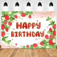 thumbnail image 1 of Fruit Strawberry Theme Birthday Party Backdrop Sweet Baby Shower Kids Portrait Photography Background r Banner Photo Studio, 1 of 5