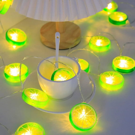 Fruit String Lights USB Powered, Lemon Decor Fairy String Lights Party String Lights Decorative Cute Lemon Decor String Lights Led Lemon Slice String Lights(Green)