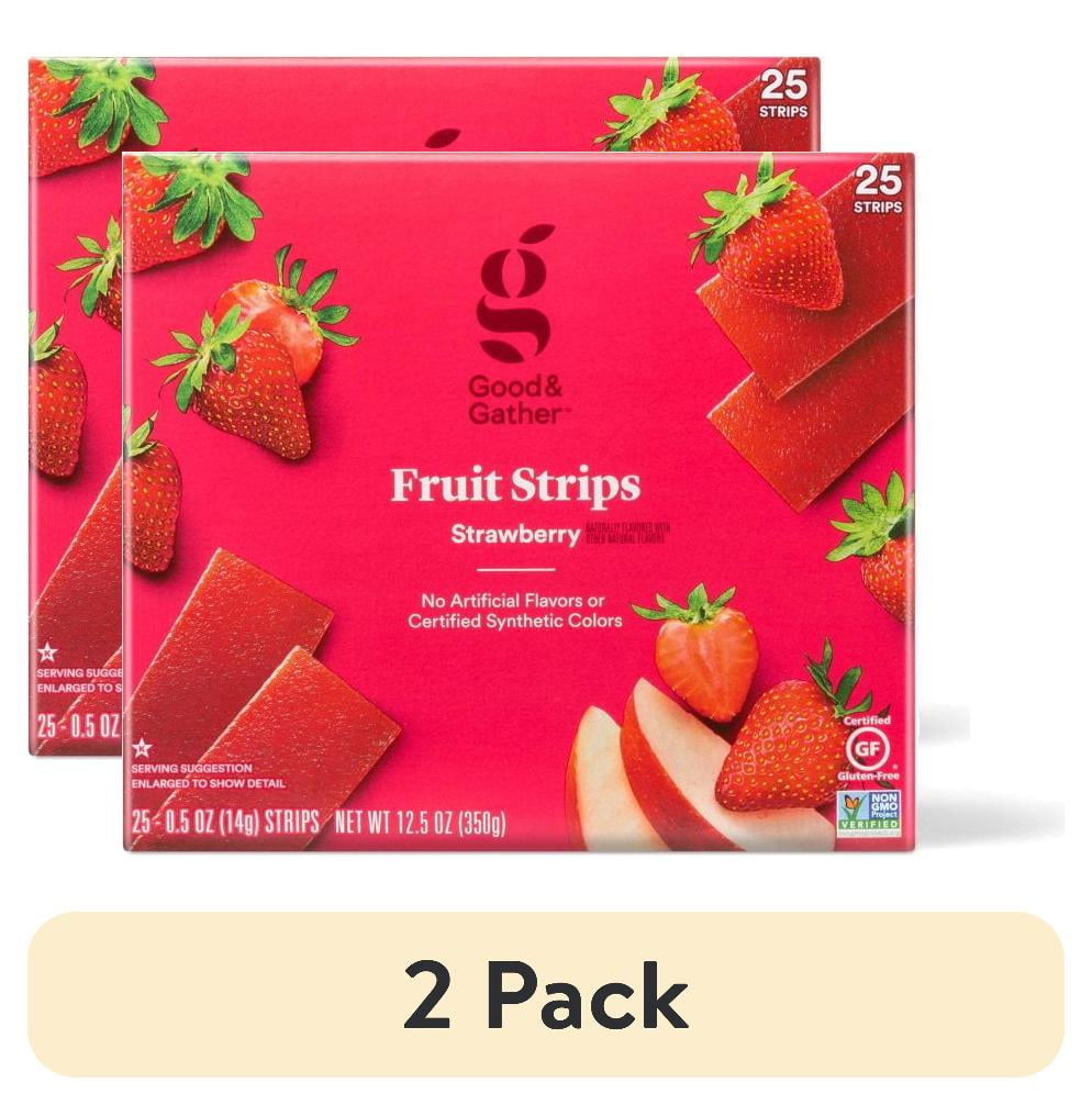 (2 pack) Fruit Strips Fruit Leathers Healthy Snack Made with Real Fruit