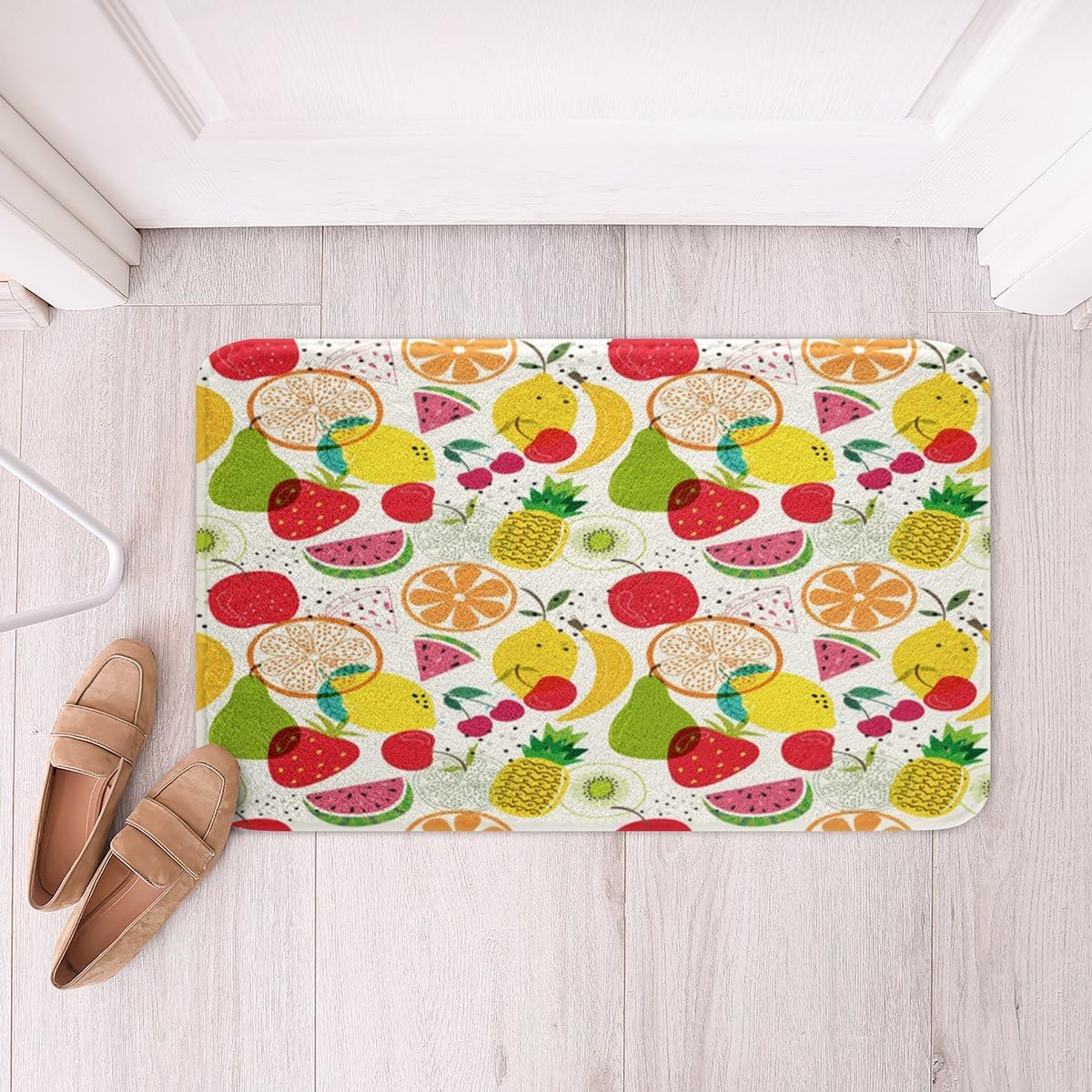 Fruit Style Polyester Bath Rug Vegetables Fruits Door Carpet for