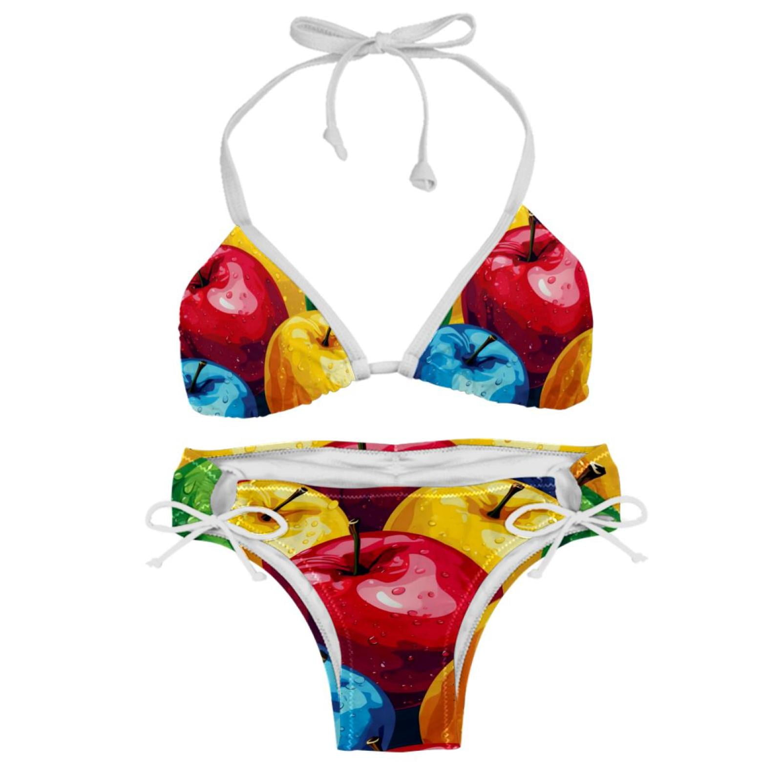 Fruit Swim Wear Bikini Set with Detachable Sponge & Adjustable Strap ...