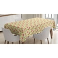 thumbnail image 1 of Fruit Tablecloth, Colorful Citrus Pattern with Lime Grapefruit Lemon and Orange Slices, Rectangle Satin Table Cover Accent for Dining Room and Kitchen, 60" X 84", Cream and Multicolor, by Ambesonne, 1 of 2