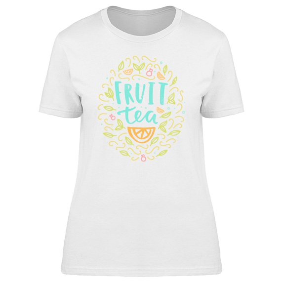 Fruit Tea Floral Doodles Tee Women's -Image by Shutterstock