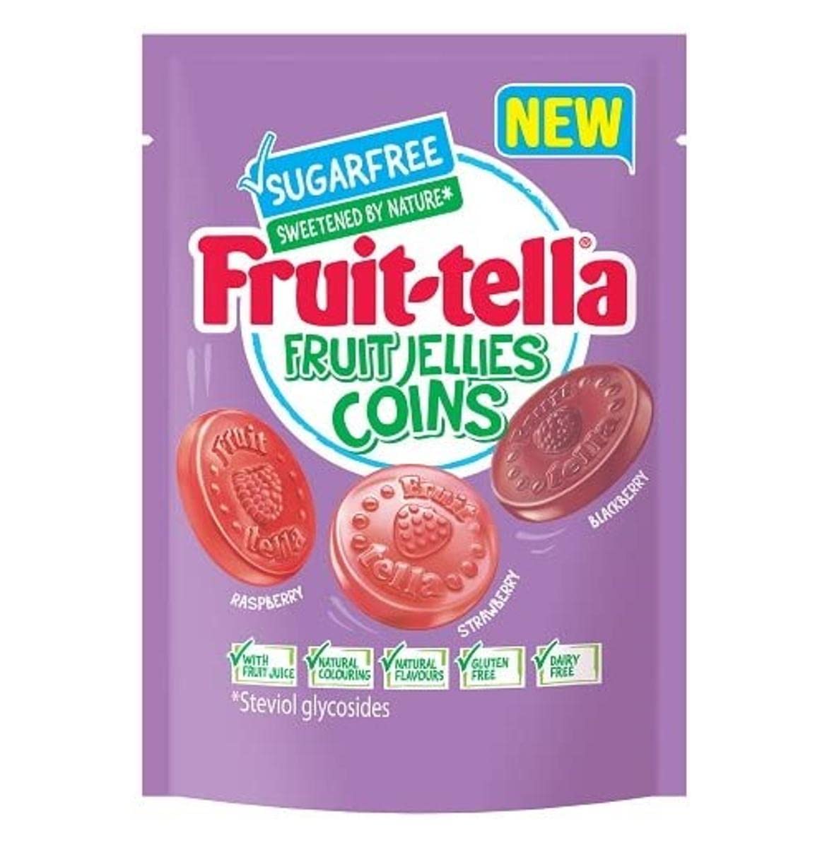 Fruit Tella Fruit Jellies Coins Sugar Free Sweetened By Nature Assorted