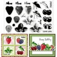 thumbnail image 1 of Fruit Theme Clear Stamps Leaves Strawberry Cherry Flowers Silicone Clear Stamp Seals for DIY Scrapbooking Journals Decorative Cards Making Photo Album DIY Craft, 1 of 7