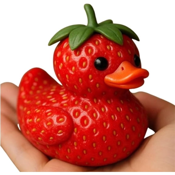 Fruit Themed Duck Figurines, Funny Resin Ducks for Ducks Lovers, Novelty Gifts for Home, Office Desktop Creative Fruit Themed Duckies Ornaments, Playful Charming Decor(Style 4)