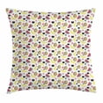 thumbnail image 1 of Fruit Throw Pillow Cushion Cover, Doodle Watermelon Banana Pineapple Fruits Strawberry Yummy Food Creative Childish, Decorative Square Accent Pillow Case, 20 X 20 Inches, Multicolor, by Ambesonne, 1 of 2