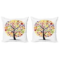 thumbnail image 1 of Ambesonne Fruit Throw Pillow Cover 2 Pack, Vegetarian Tree Avocado, 16", Multicolor, 1 of 2
