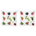 thumbnail image 1 of Ambesonne Fruit Throw Pillow Cover 2 Pack, Composition of Berries, 18", Multicolor, 1 of 2