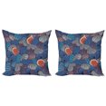 thumbnail image 1 of Ambesonne Fruit Throw Pillow Cover 2 Pack, Fig Fruits Pattern Spring, 24", Blue Purple Grey, 1 of 2