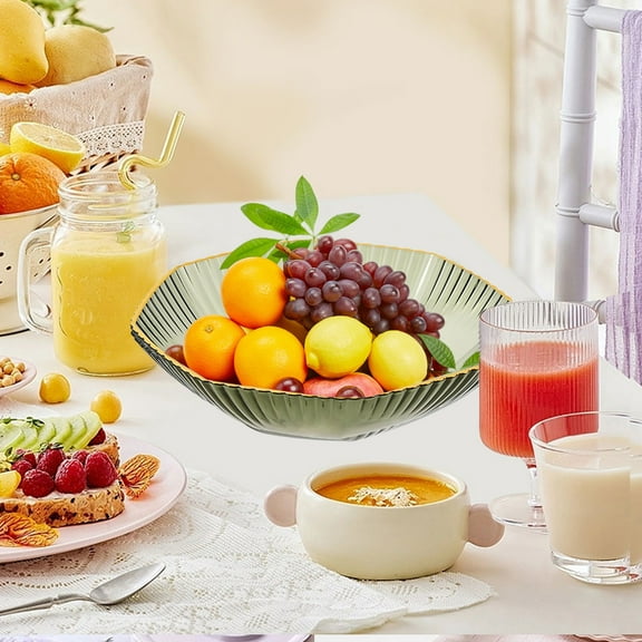 Fruit Tray under $5! Xqxayjr Fruit Serving Tray, Plastic Party Platter for Fresh Fruit and Food, Multi-Compartment Serving Tray for Party Snacks, Decorative Fruit Bowl for Home Kitchen