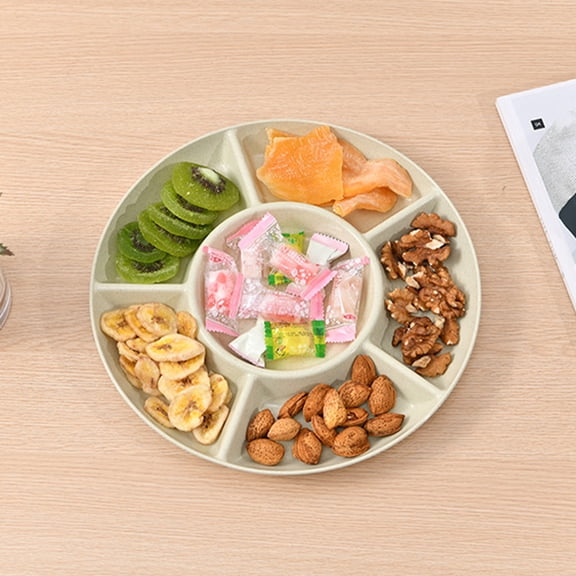 Fruit Tray, Dessert Platter, Multi-Compartment Snack Storage Box with Lid, Household Candy Melon Serving Dish for Coffee Table
