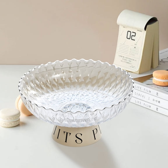 Fruit Tray, Elegant Snack Serving Platter, High-Footed Design for Stability, Good for Living Room Coffee Table Use, Ideal for Hosts and Home Entertainers