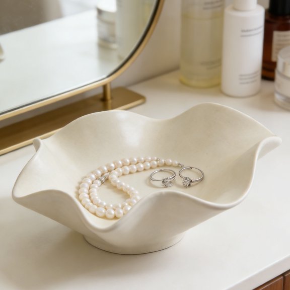 Fruit Tray for Living Room Decor, Dried Fruit Basket with Lid, Decorative Snack Server for Coffee Table, Candy Dish Bowl for Entertaining, Versatile Home Kitchen Accessory