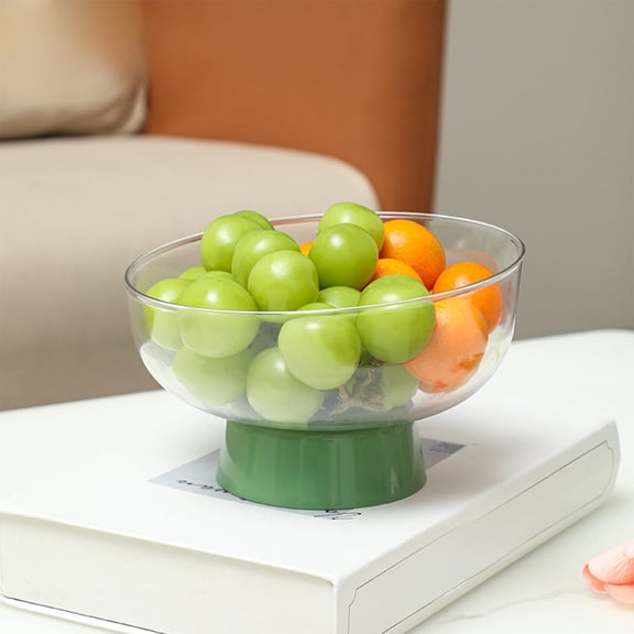Fruit Tray Serving Bowl Raised Stand Snack Basket Drainable Storage Tray for Home Kitchen Use, Elevated Base Easy Drain Design Stylish Look, Ideal for Fruit Snack Serving Living Room Use