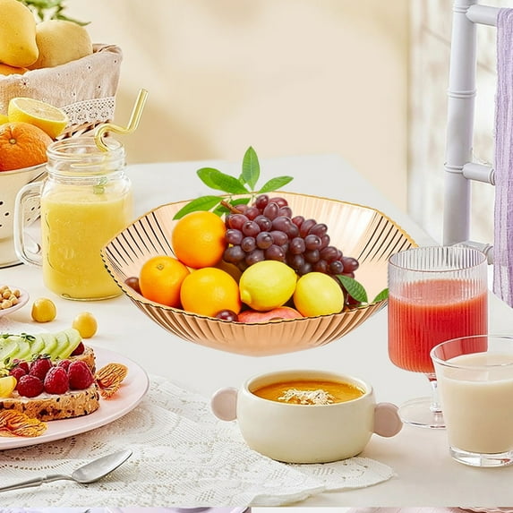 Fruit Trays For Serving, Party Platters For Food, Fresh Fruit Serving Tray Ice, Food Grade Material, Bottom Non-Slip, Thickened Plastic, Elegant, Reusable