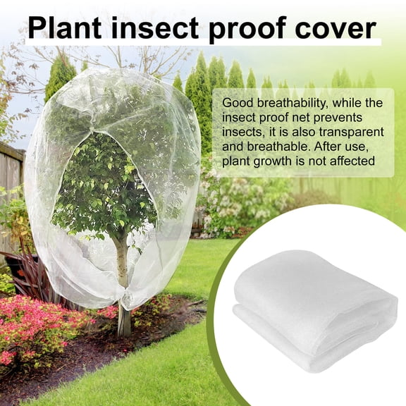 Fruit Tree Netting Bags Plant Protect Mesh Bird Netting with Zipper and Lock, 3 x 5 FT Insect Bird Barrier Garden Netting for Plant Cover Protection