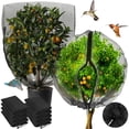thumbnail image 1 of Fruit Tree Netting, Bird Netting for Fruit Trees, Mesh Netting for Garden Protection, Blueberry Bush Netting Cover, 1.2 X 1.4M Black Drawstring Zipper Breathable Bird Protection, 1 of 4