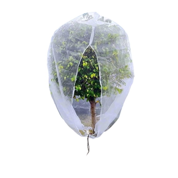 Fruit Tree Netting Cover with Zipper and Drawstring, Heavy-Duty Garden Mesh Barrier for Plants, Protect from Birds, Insects, Squirrels & Deer, Reusable for Vegetables & Fruit Trees 1.8*1.8M