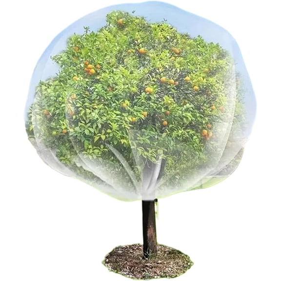 Fruit Tree Netting with Drawstring & Zipper, Garden Bird Netting Covers, Animal-Proof Plant Net for Outdoor Greenhouse(XX)