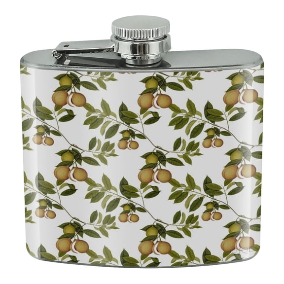 Fruit Tree Pattern Stainless Steel 5oz Hip Drink Kidney Flask