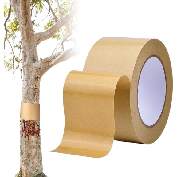 Fruit Tree Protection Tape - Sticky Barrier Plant Protector Bark Shield, 164 Ft x 2 Inch Tree Tape for Bark Damage Prevention for Outdoor Lawn Gardening Orchard Maintenance