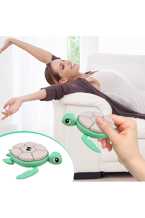 Fruit Turtle Clicker Fidget Toy, Usupdd Stress Relief Sensory Gadget for ADHD, Mechanical Click Sound Keychain for Backpack Bag, Green