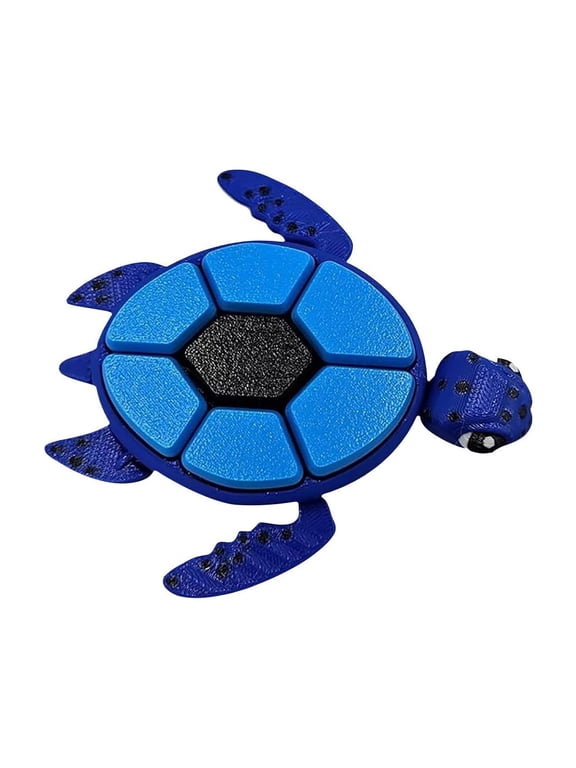 Fruit Turtle Clicker Sensory Toy, Mechanical Button Fidget Gadget with Keychain Clip, Stress Relief Hand Stimulator for Focus and Calming