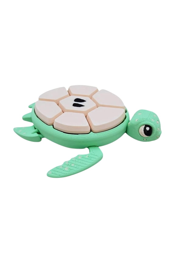 Fruit Turtle Clicker Sensory Toy, Mechanical Button Fidget Gadget with Keychain Clip, Stress Relief Hand Stimulator for Focus and Calming