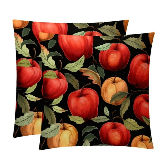 Fruit with Unique Patterns - Set of 2 for Pillows Covers - Available in 16x16, 18x18, 20x20 Inches - Great for Throw Pillow Covers - Versatile for Various Occasions
