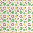 thumbnail image 1 of Fruit Upholstery Fabric by the Yard, Apple in Abstract with Stripes and Polka Dots Themed Pattern, Decorative Fabric for DIY and Home Accents, Dark Coral Green Mustard by Ambesonne, 1 of 4