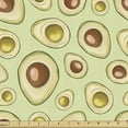thumbnail image 1 of Ambesonne Fruit Fabric by the Yard Upholstery, Round Avocado Doodle, 2 Yards, Green Multicolor, 1 of 5