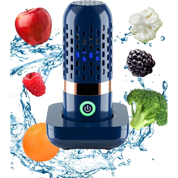 Fruit and Vegetable Cleaner Machine, Wireless Food Purifier with OH-ion Technology, 99.9% Sterilization Device for Fruits Grain Meat, USB Rechargeable