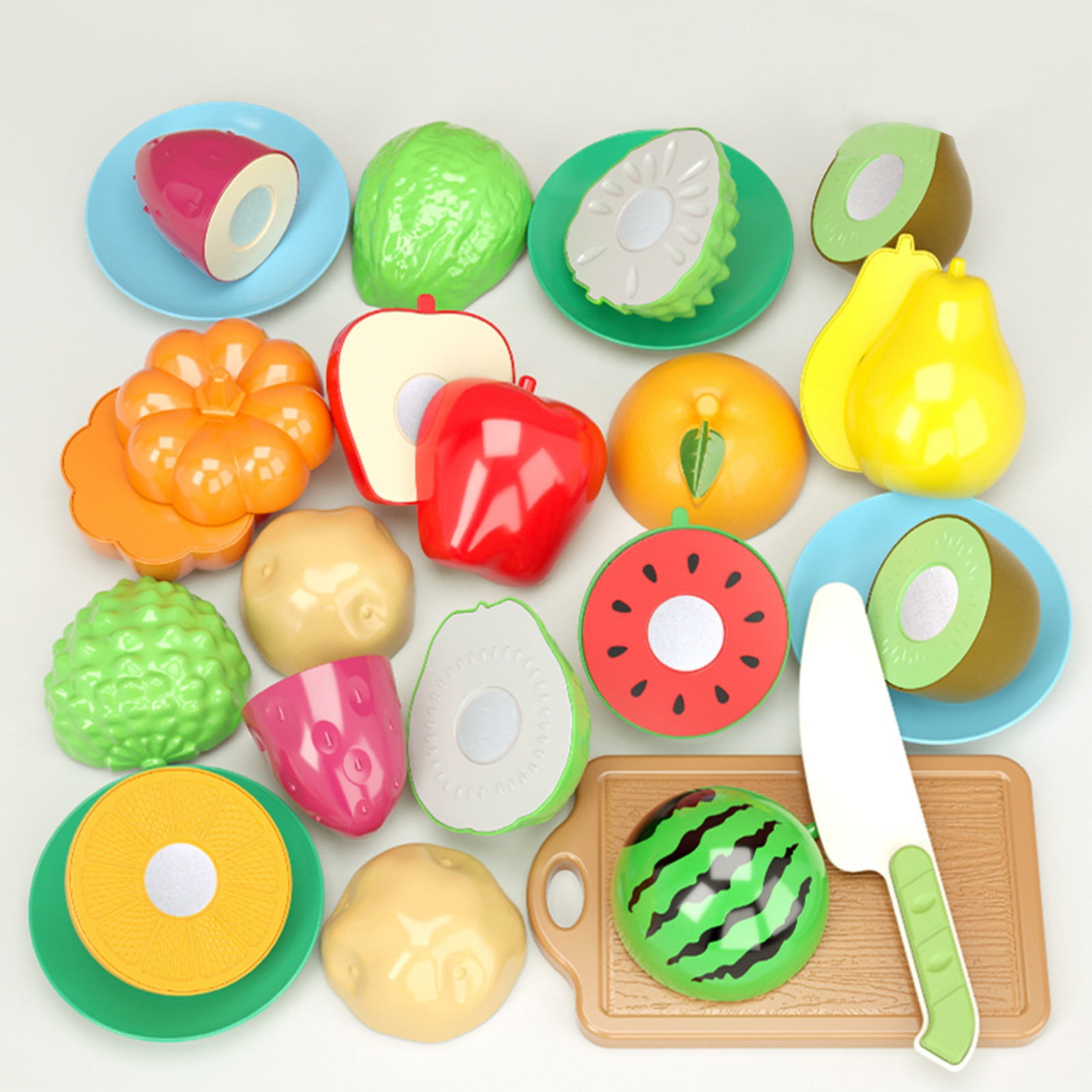 Fruit and Vegetable Cutting Play Set | Simulation Food Pretend Kitchen ...