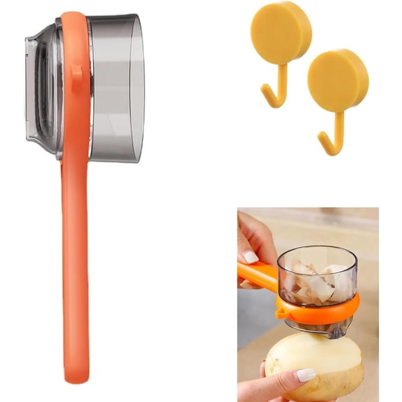 Fruit and Vegetable Peeler with Storage Box, Peeler with Container, Double-Sided Stainless Steel Blade Peeling Knife with Storage Box, Kitchen Peeling Tool (Green)