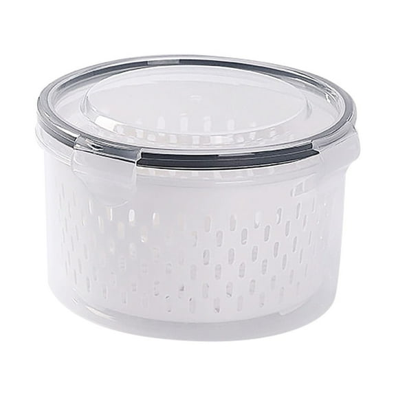 Fruit Vegetable Produce Storage Saver Containers with Lid Plastic Fresh Keeper Set Refrigerator Fridge Organizer for Salad Berry Lettuce Food Meat Fish Celery Food Containers with