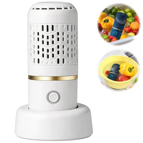 Fruit and Vegetable Purifier Cleaner Washing Machine,IPX7 Waterproof Food Purifier for Deep Cleaning Residues,Cordless Fruit Cleaner Device for Veggie Grains Rice Meat Seafood