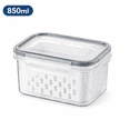 thumbnail image 1 of Fruit and Vegetable Storage Containers for Fridge, 3-in-1 Fresh Keeping Box with Lid and Colander, Multi-Size Produce Storage Bins for Kitchen Organization, 1 of 8