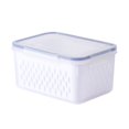 thumbnail image 1 of Fruit Vegetable Storage Containers For Fridge, Draining Fresh Containers Produce Storage Containers Large Organizer Bins With Lid And Colander Suitable For Household Refrigerator Kitchen Organization, 1 of 4