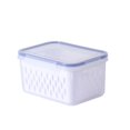 thumbnail image 1 of Fruit Vegetable Storage Containers For Fridge, Draining Fresh Containers Produce Storage Containers Large Organizer Bins With Lid And Colander Suitable For Household Refrigerator Kitchen Organization, 1 of 4